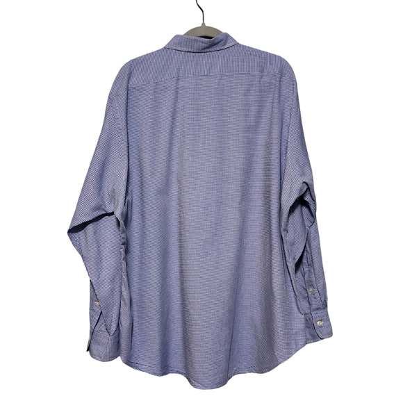 POLO RALPH LAUREN Andrew Mens 17 Neck 34/35 Blue Gingham Button Down Preppy - Picture 5 of 12